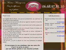 Tablet Screenshot of martine-massage.com